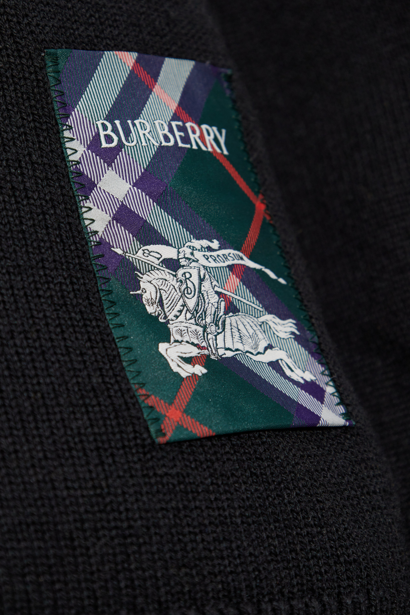 Burberry Wool cardigan with logo patch | Women's Clothing